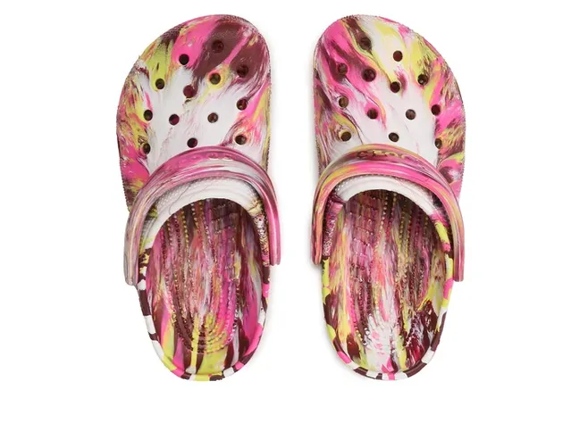 Крокси Crocs Marbled 206867 elektric/pink  Фото 2